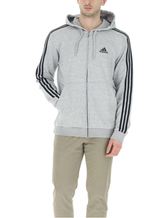 ADIDAS BLUZĂ CU GLUGĂ M 3S FT FZ HD (GK9034) Bărbați | culoare GRI | Bluze  adidas în magazinul 50style.ro