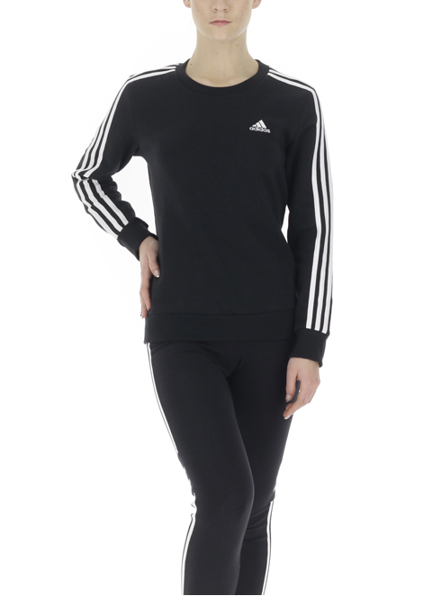 adidas Essentials 3-Stripes Fleece Sweatshirt - Black | GS1344 | adidas US