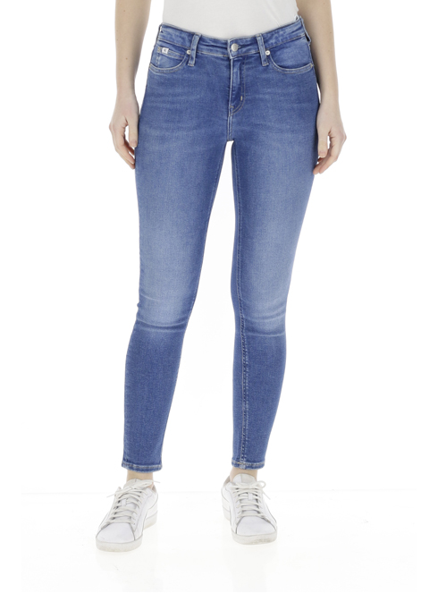 Calvin Klein mid rise skin -10% pantaloni donna blu | Sorelle Ramonda