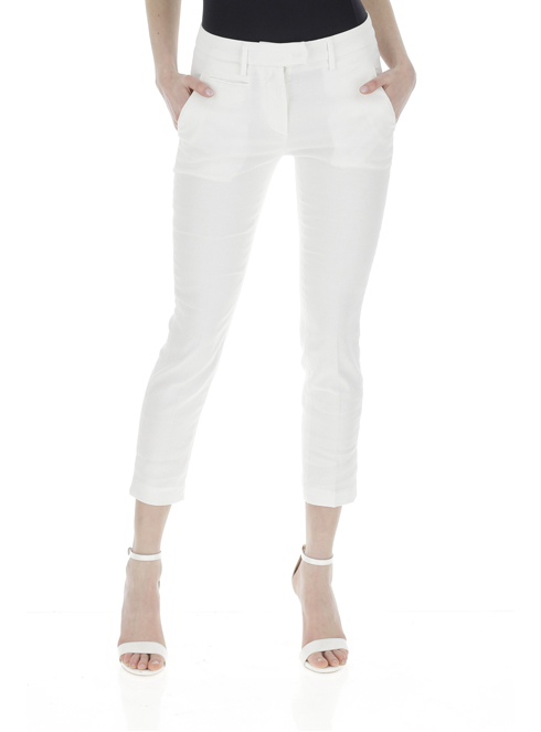 Dondup dp066 pantaloni donna bianco | Sorelle Ramonda