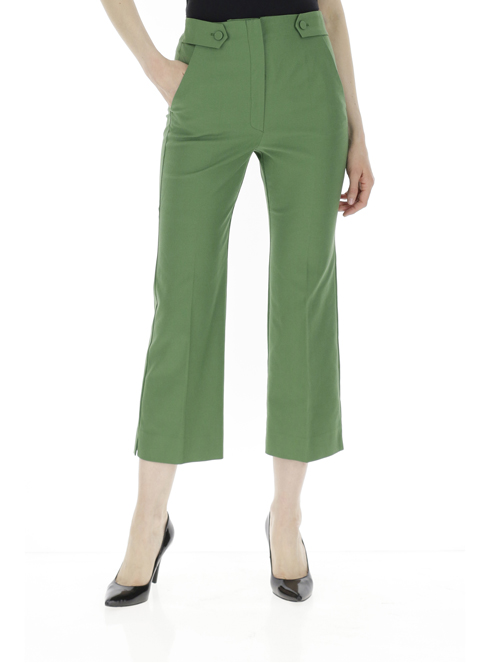 I Blues maniero pantaloni donna verde | Sorelle Ramonda