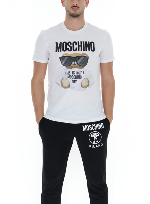 Moschino t shirt mens white Clearance