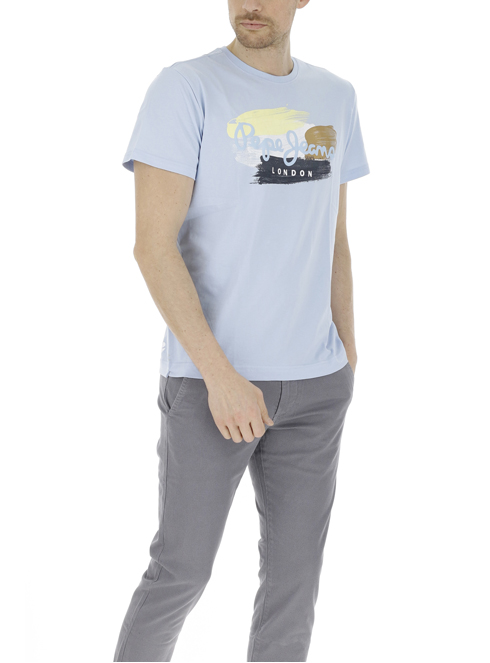 Pepe Jeans pm508227 -10% t-shirt uomo azzurro 227500149025 | Sorelle Ramonda