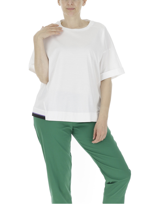 Persona By Marina Rinaldi vocale t-shirt donna bianco | Sorelle Ramonda