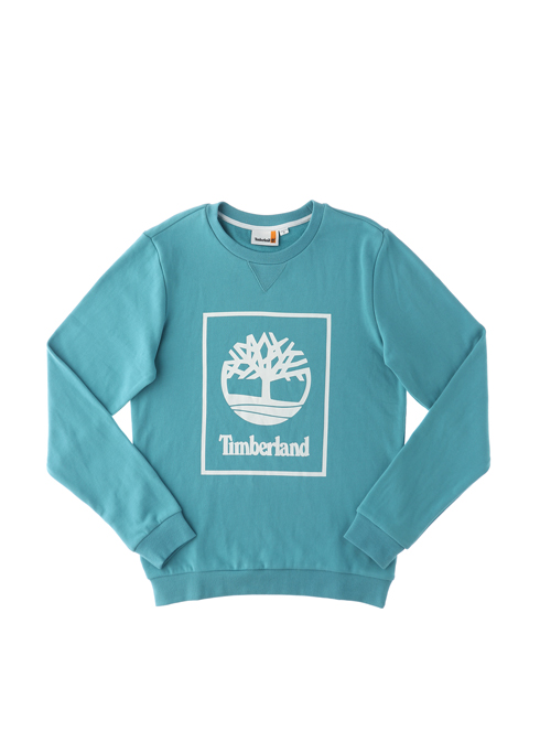 Timberland T05K22 maglia girocollo in cotone biologico con stampa logo