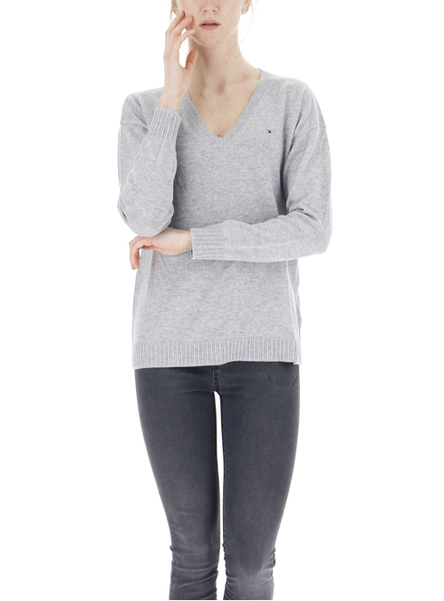 tommy hilfiger jumper grey womens